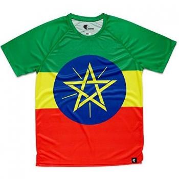 Hoopoe camiseta atletismo etiopia hombre manga corta running gimnasio adisabeba talla m