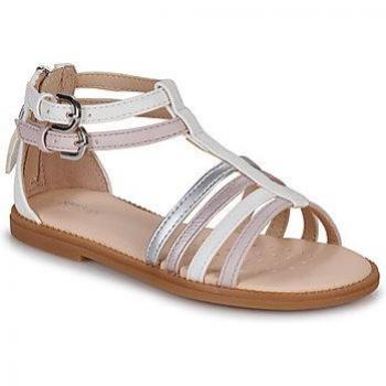 Sandalias Geox Karly Niña con Cierre de Talón, Color Blanco/Rosa Claro, Modelo J Sandal Karly Girl