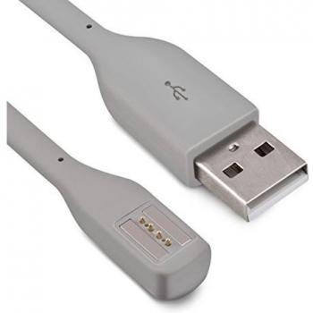 kwmobile Cable de carga USB para Jawbone UP2 / UP3 - Cable de repuesto para hacer deporte brazalete en gris