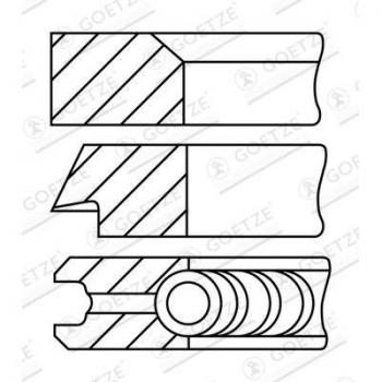 Juego de aros de pistón GOETZE ENGINE 08-704400-10 alta calidad