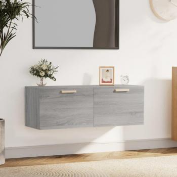 Mueble colgante gris Sonoma 100x36,5x35 cm madera contrachapada