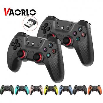 Controlador de juego inalámbrico VAORLO doble para Linux/Android, teléfono, caja de juegos, PC y Smart TV Box, joystick 2.4G
