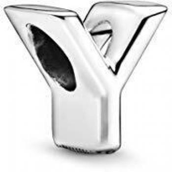 Pandora Silver Letter Y Charm with CZ