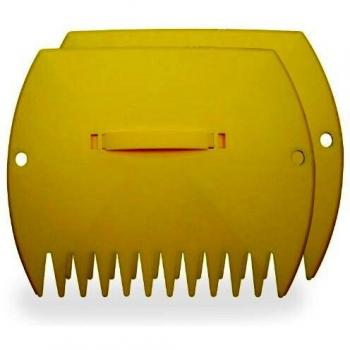 GardenHOME Garden and Yard Leaf Scoops Hand Rakes, Large Sized Leaf Grabbers, Leaf Collector,1 Pair Yellow