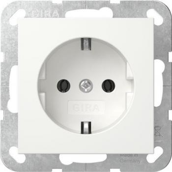 Toma de corriente Schuko Gira 418803, 16 A, 250 V, sistema 55, blanco brillante