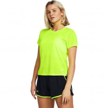 Camiseta de mujer Launch Under Armour - Camiseta de manga corta, ligera, transpirable, diseño moderno, tecnología anti-olor, ideal para actividades deportivas
