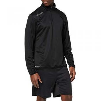 uhlsport Essential 1/4 Zip Top Sudadera De Entrenamiento, Hombre, Negro/Blanco, 128