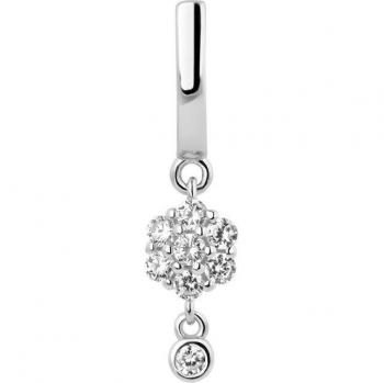 Piercing aro Earcandy Amara de plata y metal nickel free bañado en rodio