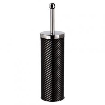Escobilla de Baño Berlinger Haus Black Silver 40 cm, Escobillero WC Antisalpicaduras en Acero Inoxidable, Portaescobillas Portátil sin Taladros, Diseño Moderno Negro