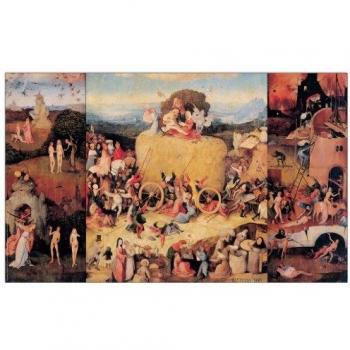 Artopweb Panel Decorativo con Diseño Bosch Trittico del Carro di fieno, Madera, Multicolor, 116x3x71 cm