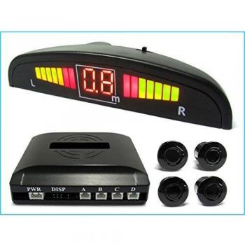 CARALL Kit de Sensor inalámbrico de estacionamiento inalámbrico con 4 sensores Pantalla LED Zumbador SB-323S-4