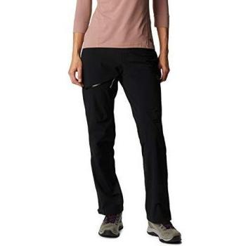 Mountain Hardwear - Pantalón elástico para mujer, para senderismo, mochila y actividades al aire libre, impermeable, flexible, ajustable, color negro