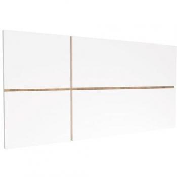 Cabecero de Cama 100 cm Estilo Nórdico en Madera Original, Cabezal Decorativo Blanco - Briebe Natura