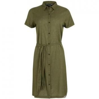 Vestido Camisero Rema para Mujer de Regatta, diseño ligero y cómodo, tejido transpirable, cierre frontal con botones, manga corta, cinturilla ajustable, dos bolsillos laterales