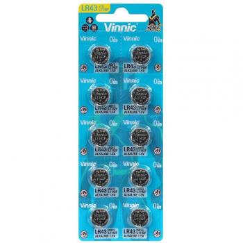 Pila alcalina especial Vinnic G12 / AG12 / L1142 / LR43 / 186 / V12GA / RW84 / D186 blister de 10 unidades