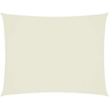 Toldo de vela rectangular tela Oxford color crema 3x6 m