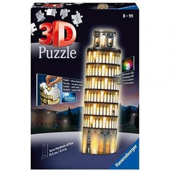 Ravesburger 3D Puzzle, Torre de Pisa Night Edition, 216 Piezas, Edad Recomendada 8+, 12515 9
