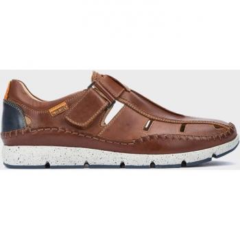 Sandalias de piel para hombre con cierre de velcro y plantilla acolchada Memory Foam