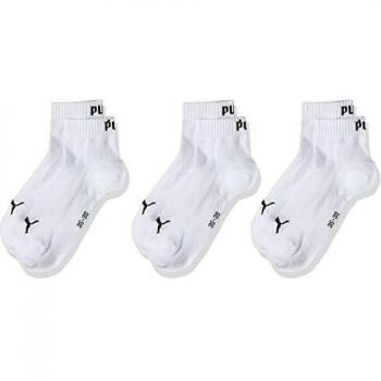 Puma Unisex Puma Unisex 3p Quarter Plain Sock, White