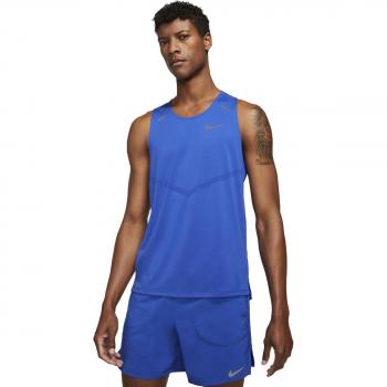 Camiseta de Hombre Nike Dri-FIT Rise 365 - Azul Real/Plateado Reflectante - XL