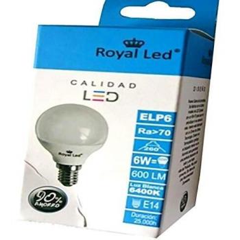Royal Led LAMPARA ILUMINACION LED ESFERICA E14 6W 600LM 6400K 110961