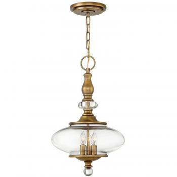 Lámpara colgante Wexley de 3 luces de latón, altura 51 cm, E14