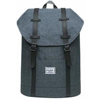 KAUKKO Mochila Tipo Casual de Hombre y Mujer para Portátil para Escuela, Viajes o Senderismo Mini tamaño Gris Oscuro