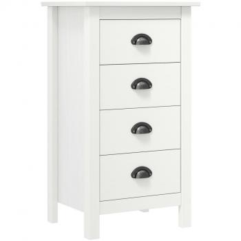 vidaXL Sideboard Hill White 46x35x80 cm Solid Pine Wood