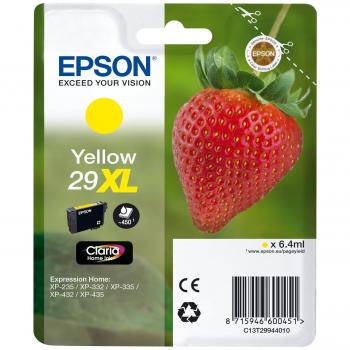 Epson Claria Home 29 - Cartucho de tinta XL 6,4 ml, paquete estándar, amarillo válido para los modelos Expression Home XP-342, XP-345, XP-432 y otros