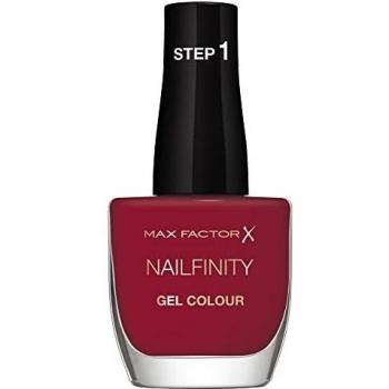 Max Factor Nailfinity Gel Colour Nail Polish 310 Red Carpet Ready, gel nail polish without UV/LED sealing, shade 310, 12 ml