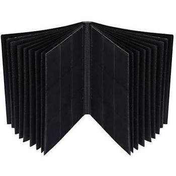Lictin Álbum de para Cartas-Álbum de para Cartas coleccionista Negro para 396 Cartas 22 Paginas Transparente e impermeable Para Tarjetas de Tamaño Estándar