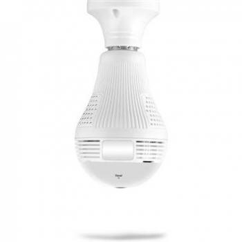 Lámpara Cámara WiFi 1080p con Micrófono y Altavoz Visión 360º