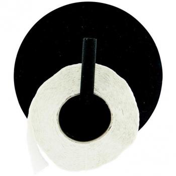 House Doctor - Soporte para Papel higiénico, Color Negro, 12,5 x 13 cm