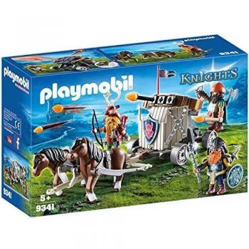 PLAYMOBIL Knights Carruaje de Caballos con Ballesta Enanos, a Partir de 5 Años
