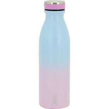 Botella térmica reutilizable de acero inoxidable 500 ml Lyric Tandem azul y lila