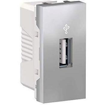 Schneider Electric Toma USB 3.0 1 Modulo Aluminio NU342930
