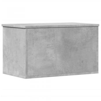 Caja de almacenaje madera ingeniería gris hormigón 60x35x35 cm, Caja de Mantas, Cofre de Almacenamiento, baúl de Juguetes, Caja de Juguetes