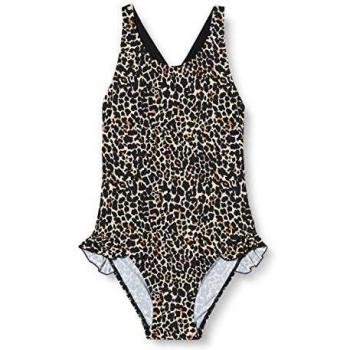 NAME IT Nkffliria Swimsuit Traje de baño de una Sola Pieza, Pimienta Blanca, 122-128 para Niñas