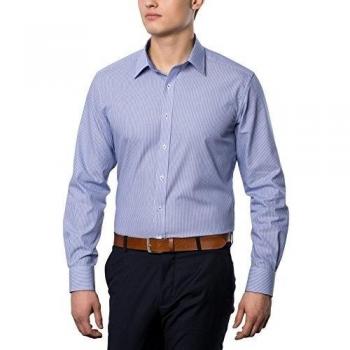 ETERNA Hombre Modern fit shirt met lange mouwen strepen popeline, blauw 45 normal