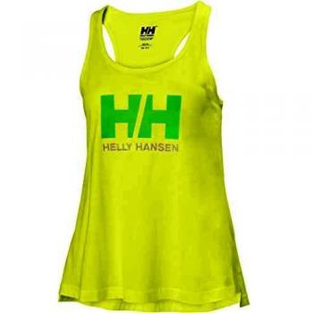 Helly Hansen - Camiseta de Tirantes para Mujer, Unzutreffend, Camiseta con Logotipo, Mujer, Color Verde, tamaño Small