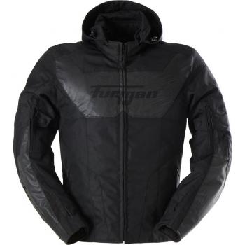 Chaqueta de Moto de Cuero Furygan Shard HV Negra-Gris Reflectante