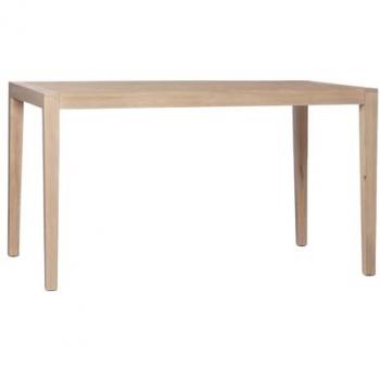 Mesa Extensible Rectangular de MDF Natural/Blanco 140/190 cm
