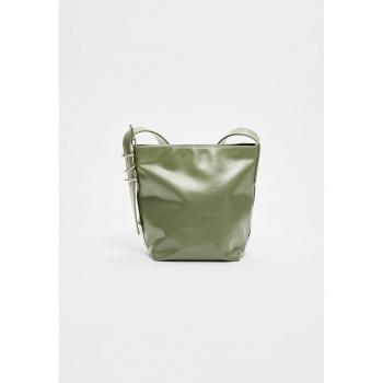 Stradivarius Green Crossbody Bucket Bag OS