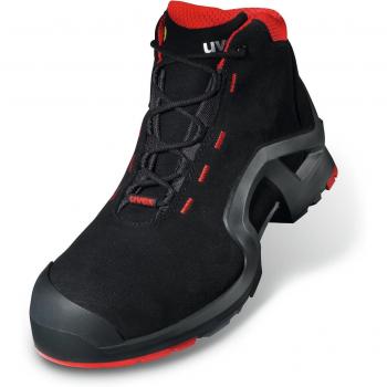 Botas de seguridad Uvex 1 S3 SRC ESD - Soporte extendido, color rojo-negro, talla 52