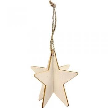 Colgador 3D, Estrella, medidas 7,5x7,5 cm, grosor 2 mm, 3set