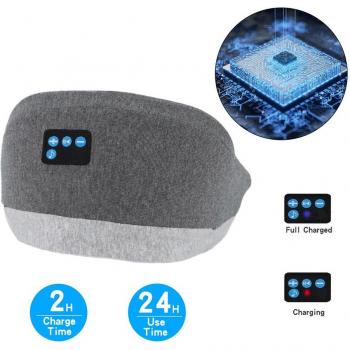 Auriculares para dormir 3D Bluetooth 5.0 con diadema inalámbrica, máscara de ojos transpirable y diseño para dormir de lado, ideales para viajes en avión
