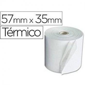 Rollo sumadora q-connect termico 57 mm ancho x 35mm diamet.para maquinas terminal punto de venta sin bisfenol a