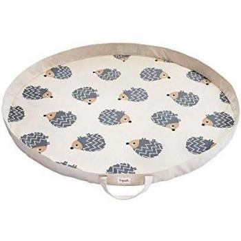 3 Sprouts Play Mat Bag Alfombra de actividad portátil grande para el piso para almacenamiento de bebés, Hedgehog