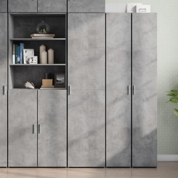 Armario aparador gris hormigón 45x42,5x185 cm madera multicapa de ingeniería