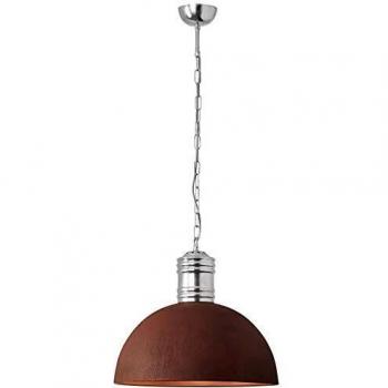 Lámpara colgante Brilliant Frieda 51cm con pantalla oxidada, E27, 60W, cadena ajustable